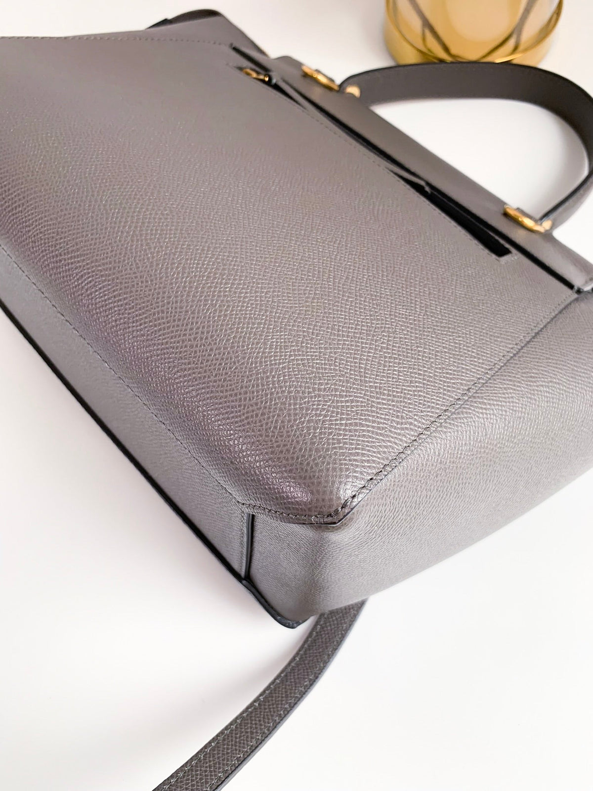 Celine Baby Grained Calfskin Micro Belt Bag Grey