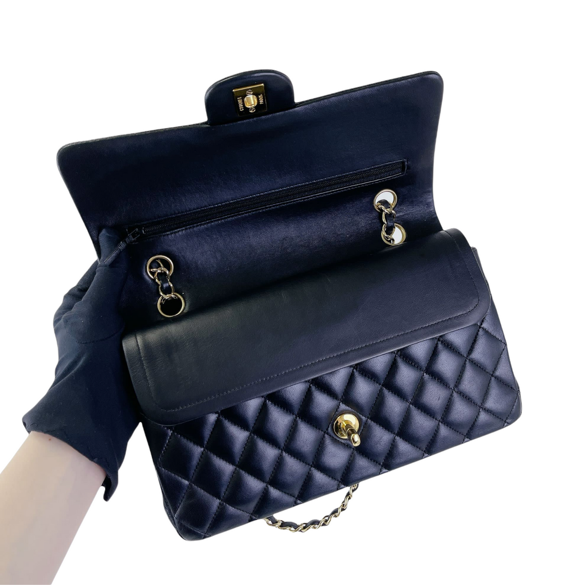 Classic Flap Medium Lambskin Black GHW