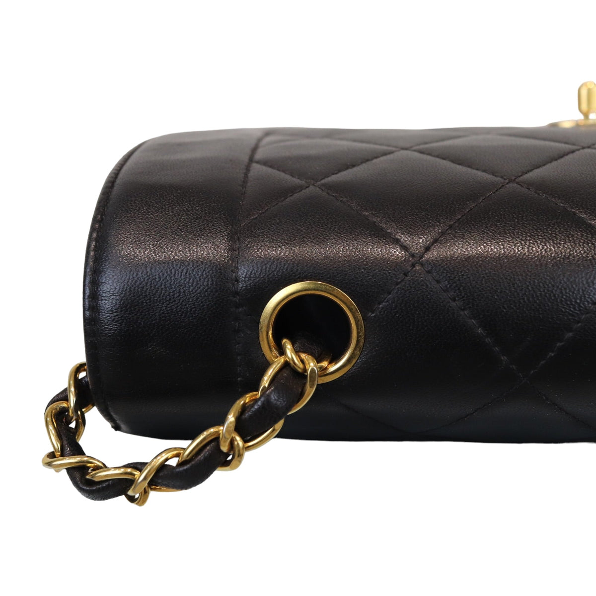 Medium Diana Lambskin Black GHW