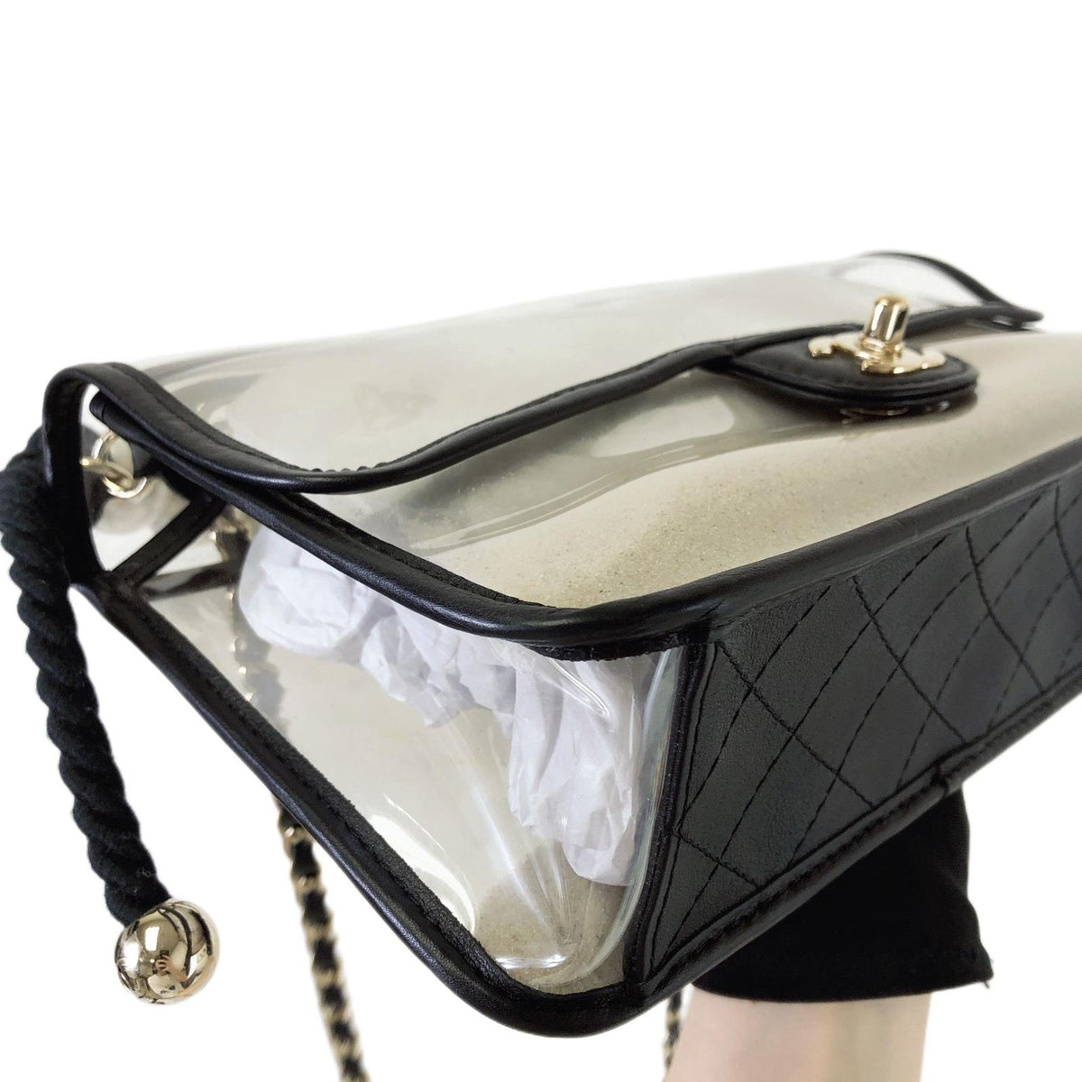 Coco "Sand by the Sea" Runway Pearl Handle Black PVC