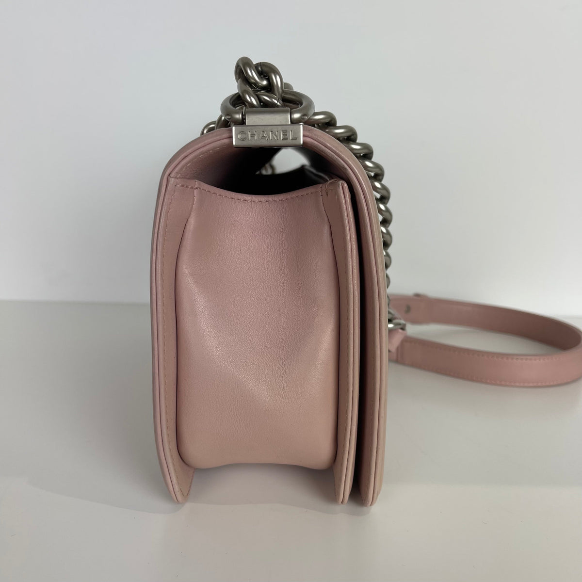 Le Boy Lambskin Old Medium Pink SHW