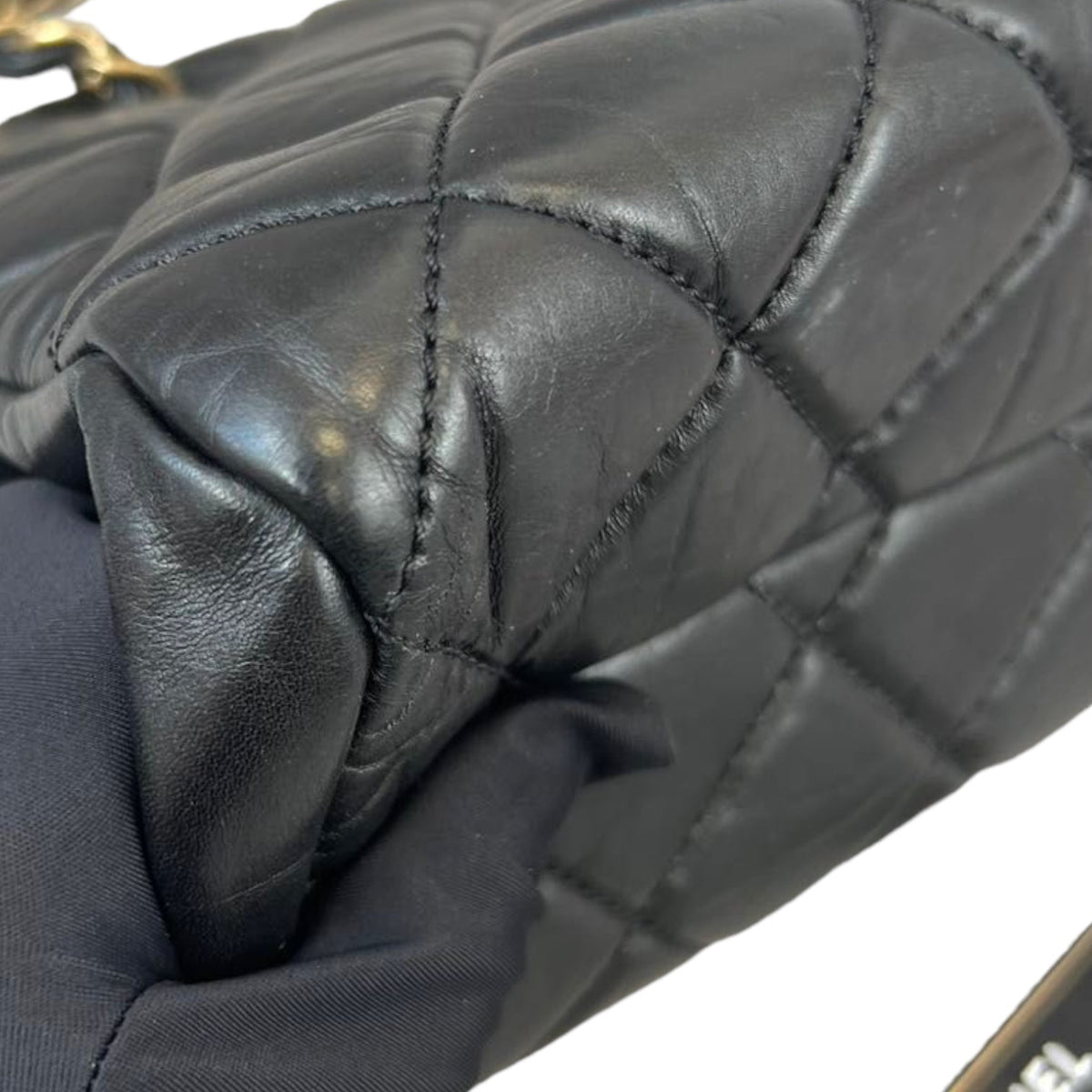Mademoiselle Small Leather Bowling Black GHW