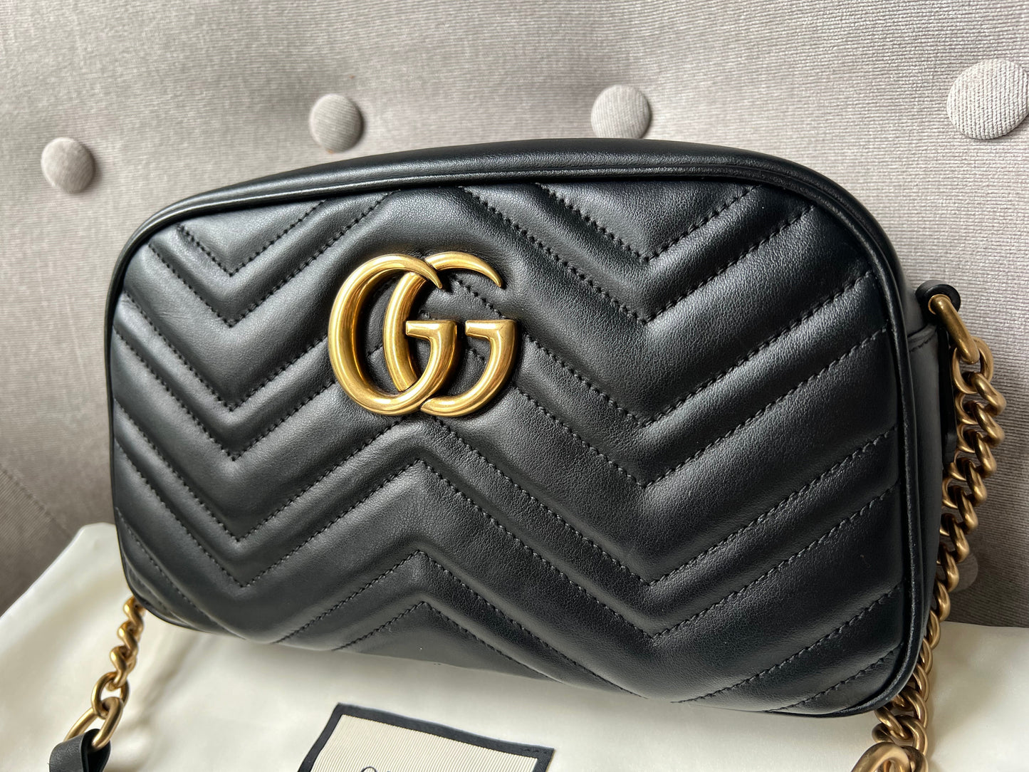 Gucci GG Black Marmont Small Shoulder Bag