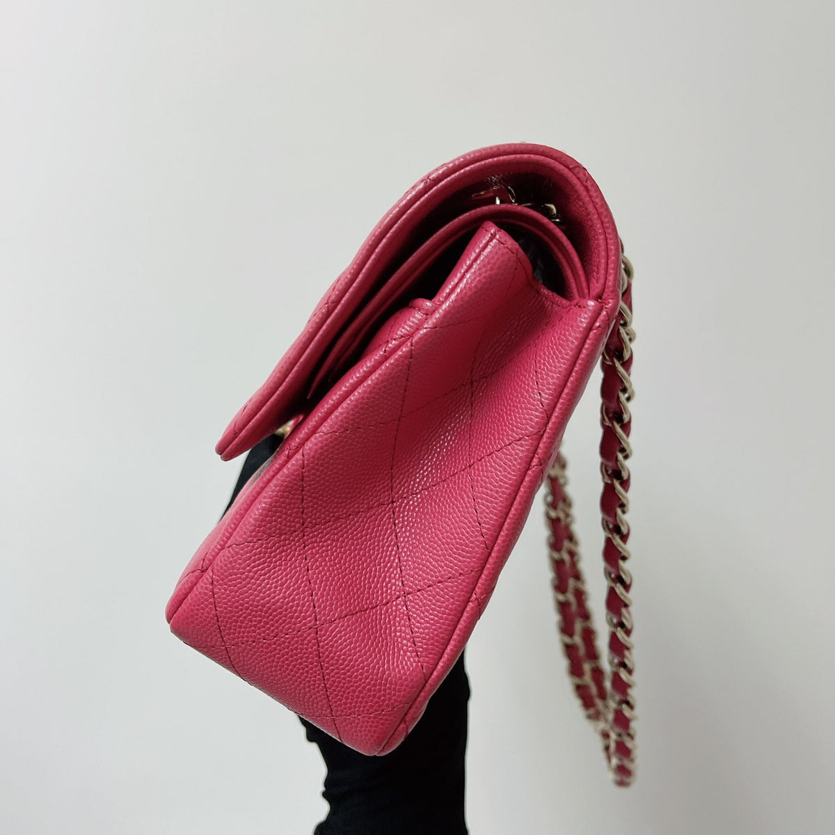 Classic Double Flap Medium Caviar Pink GHW