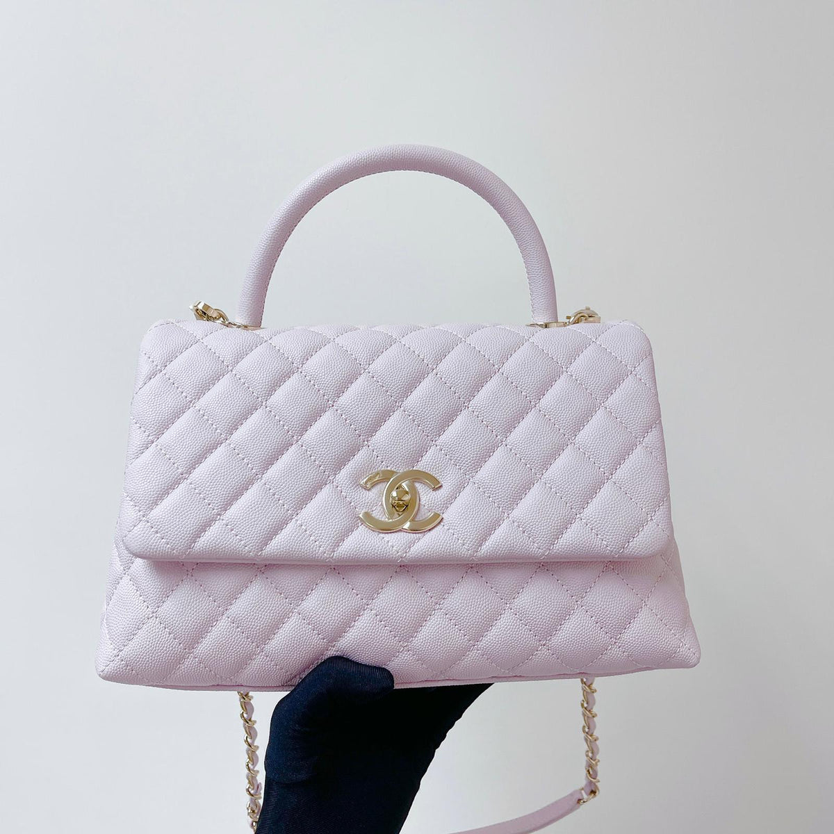 Medium Coco Handle Flap Lilac GHW