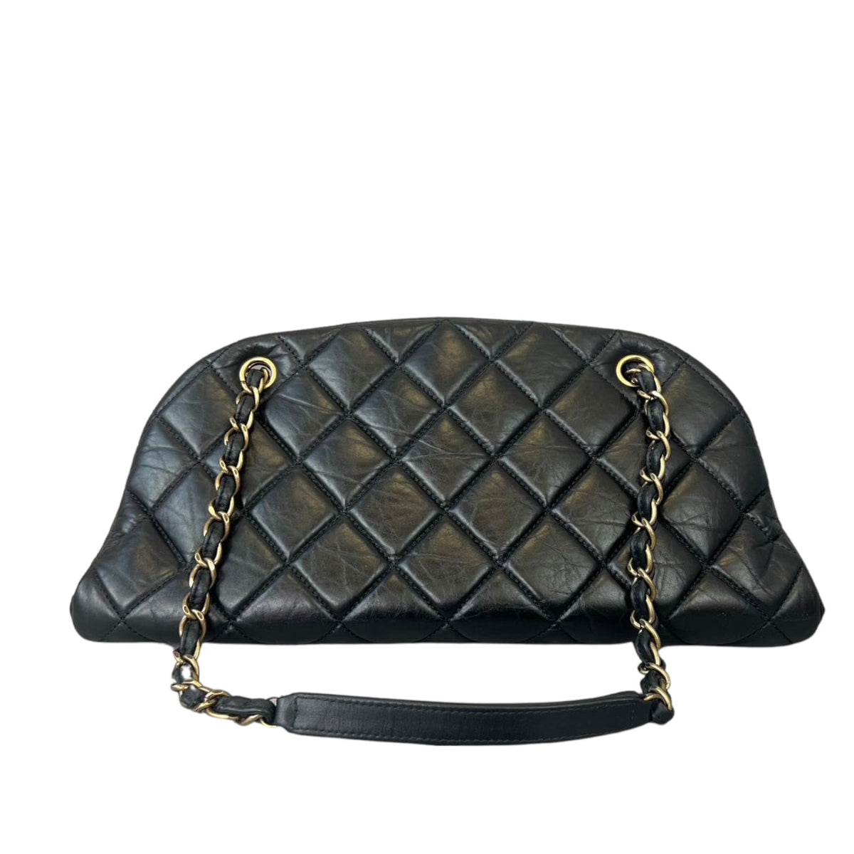 Mademoiselle Small Leather Bowling Black GHW