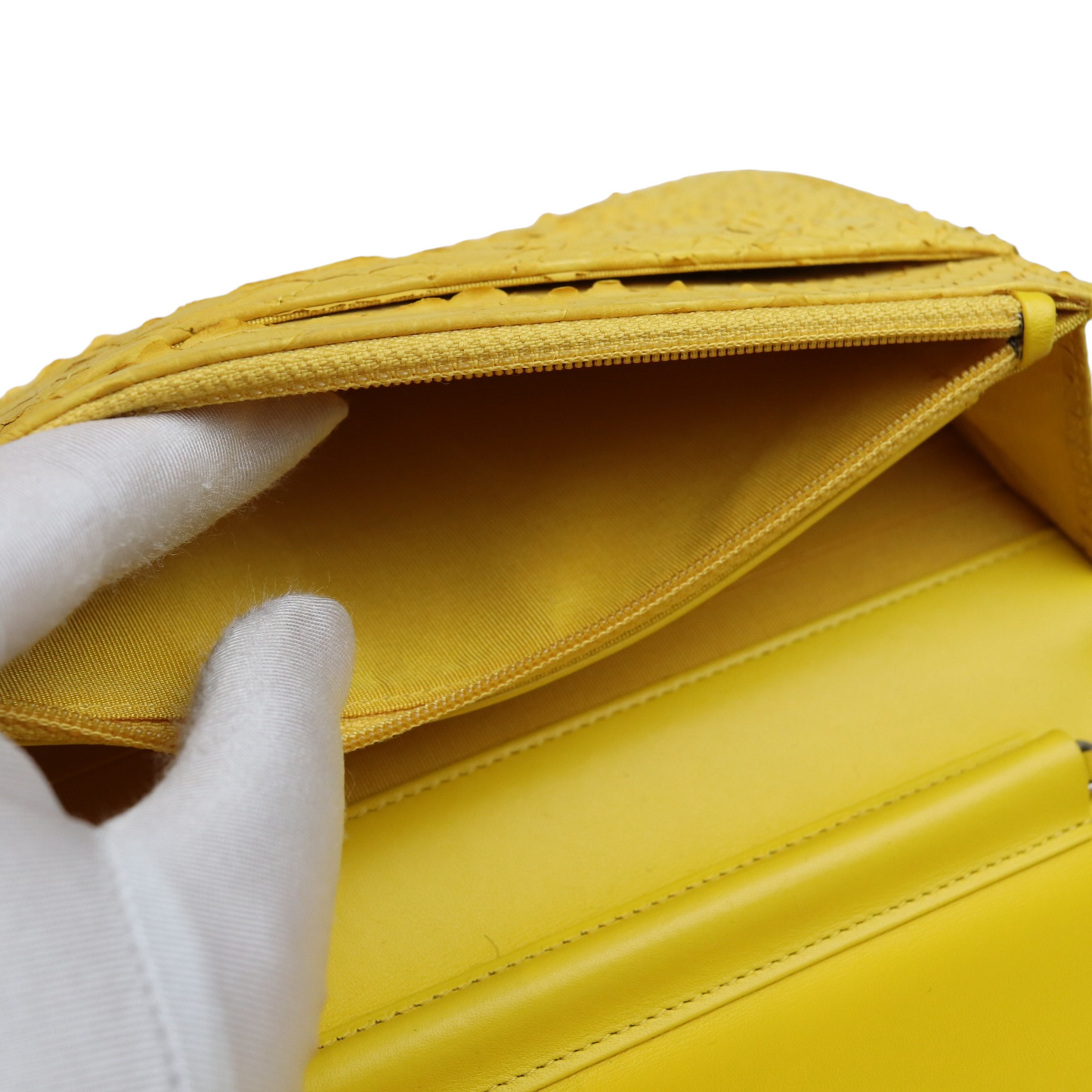 Python Leather Boy Wallet on Chain WOC Yellow SHW