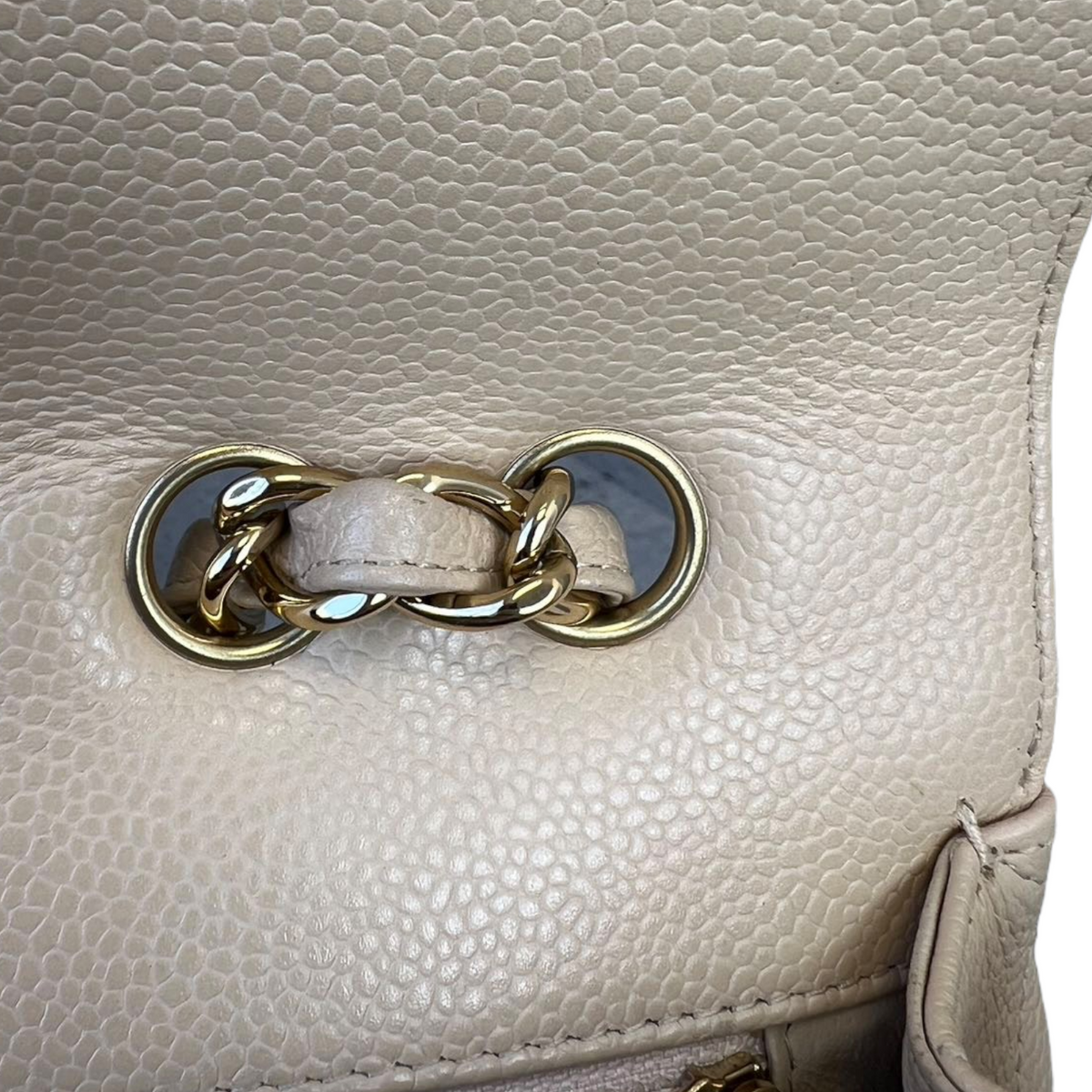 Classic single Flap Beige Jumbo SHW