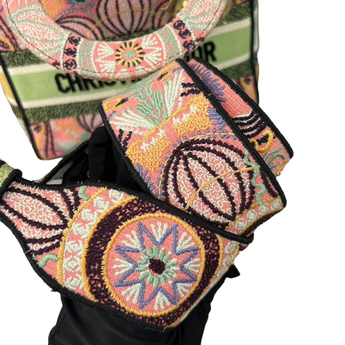 Medium Lady D-Lite  Canvas Multicolour GHW