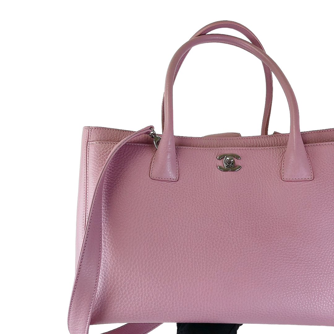 Executive Cerf Tote Grained Pink SHW
