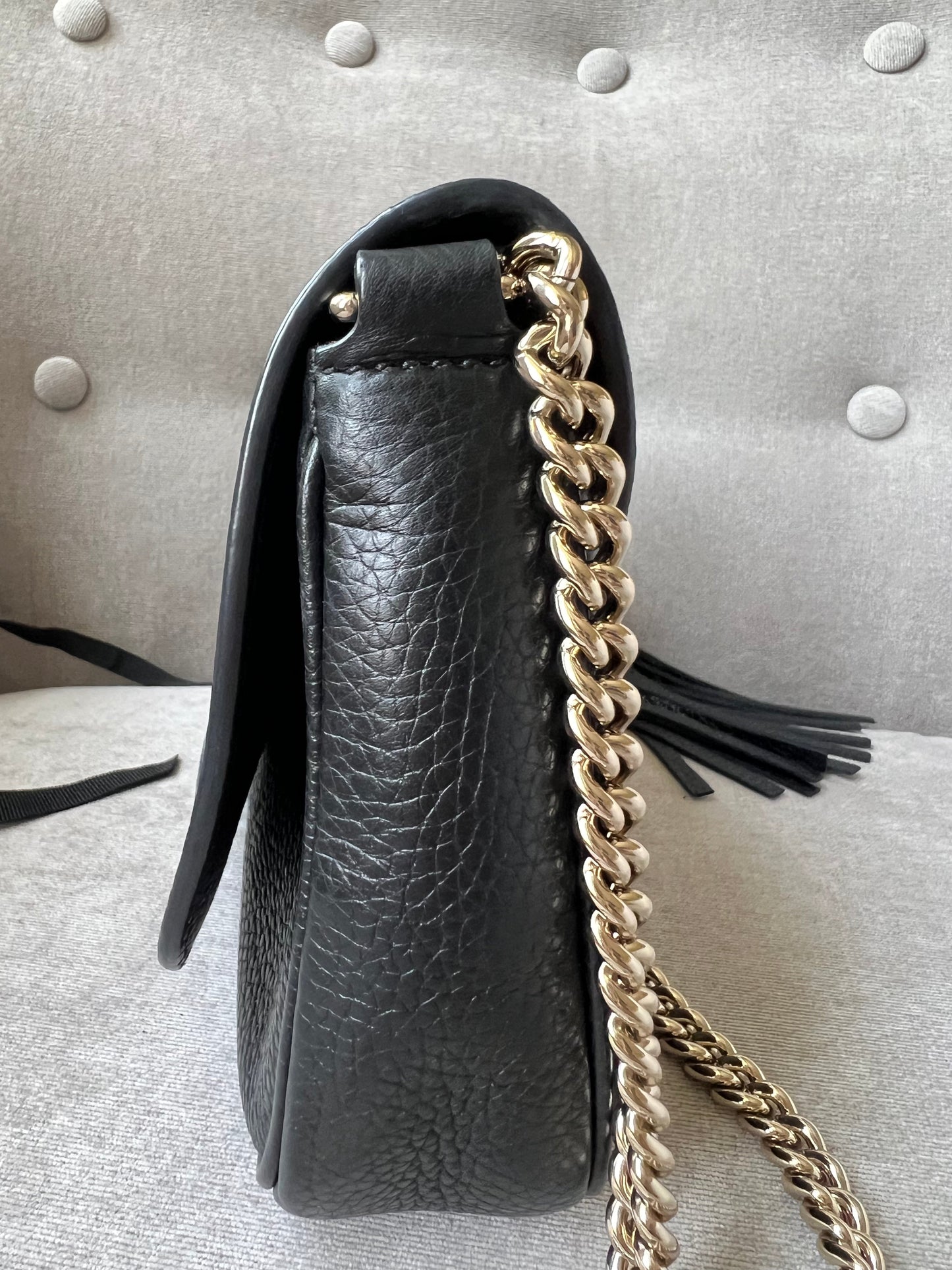 Gucci Black Soho Disco Crossbody Flap Bag