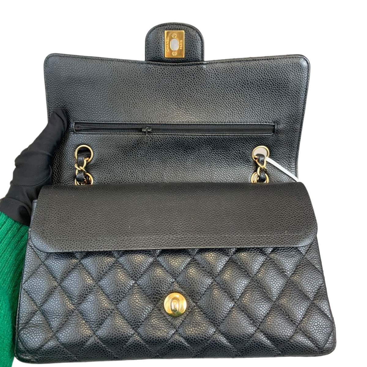 Classic Flap Caviar Medium Black GHW