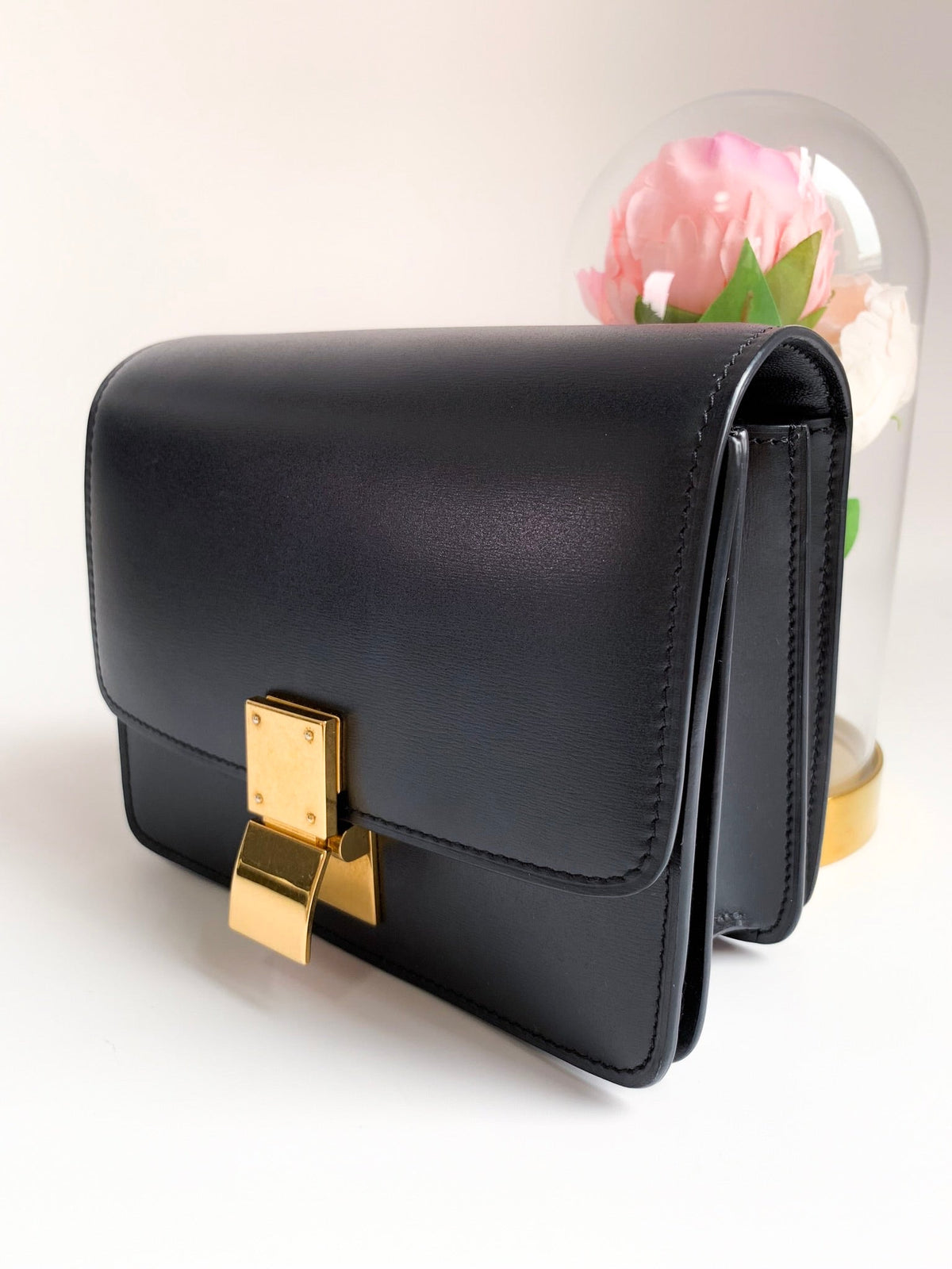 Celine Small Black Calfskin Box Bag⁣ ⁣⁣⁣⁣⁣⁣⁣⁣⁣⁣
