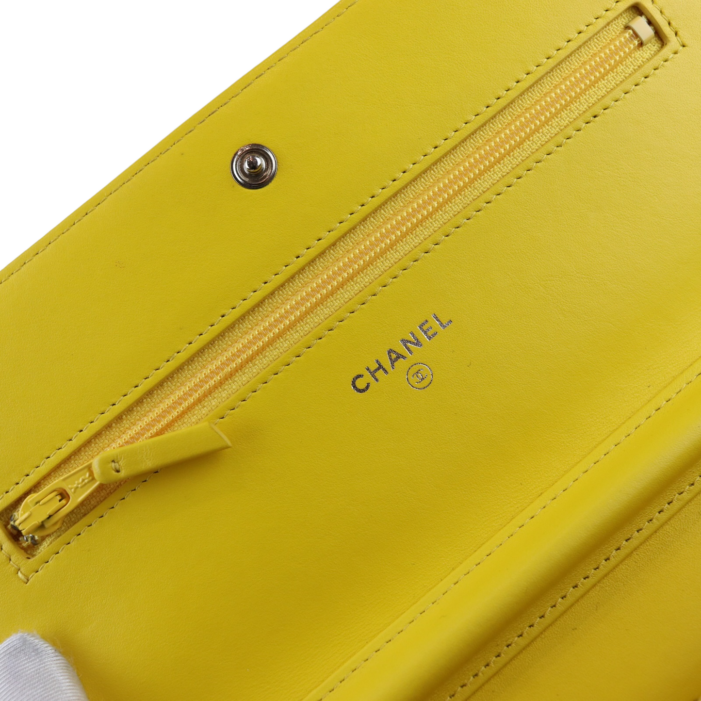 Python Leather Boy Wallet on Chain WOC Yellow SHW