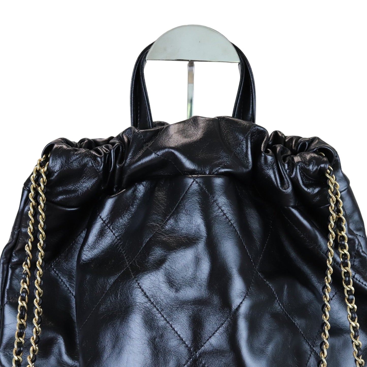 Black Quilted 22 Backpack GHW