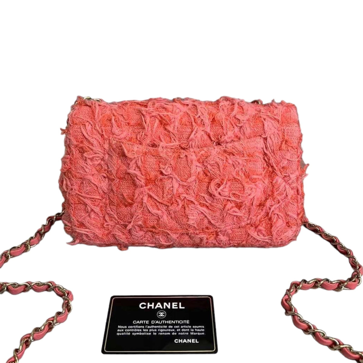 Tweed Mini Rectangular Red GHW