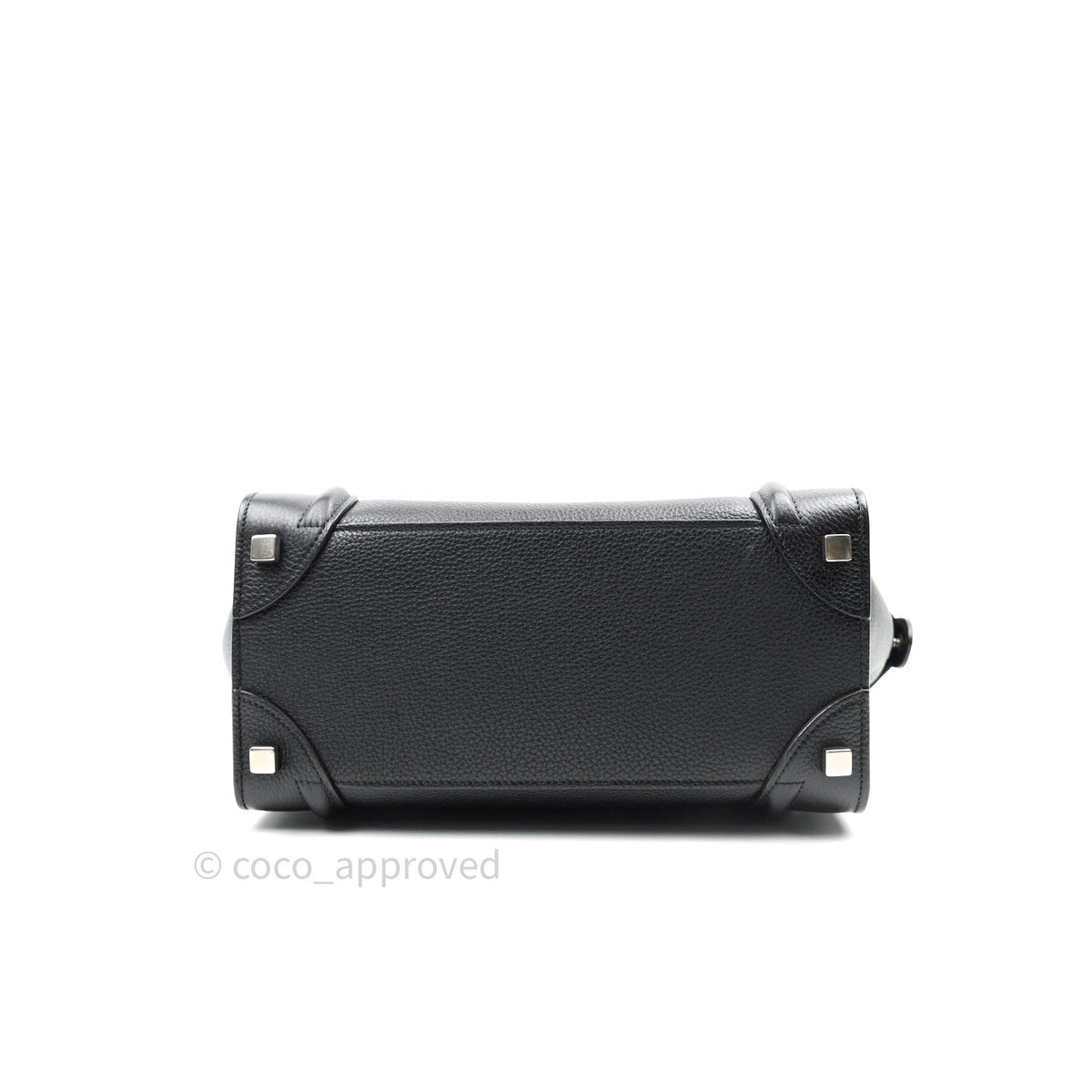 Celine Black Grained Calfskin Leather Micro Luggage Bag