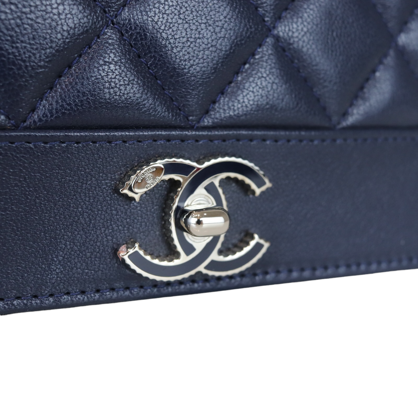 Mademoiselle Quilted Wallet Blue GHW