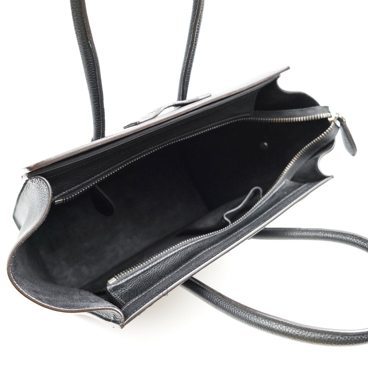 Celine Black Grained Calfskin Leather Micro Luggage Bag