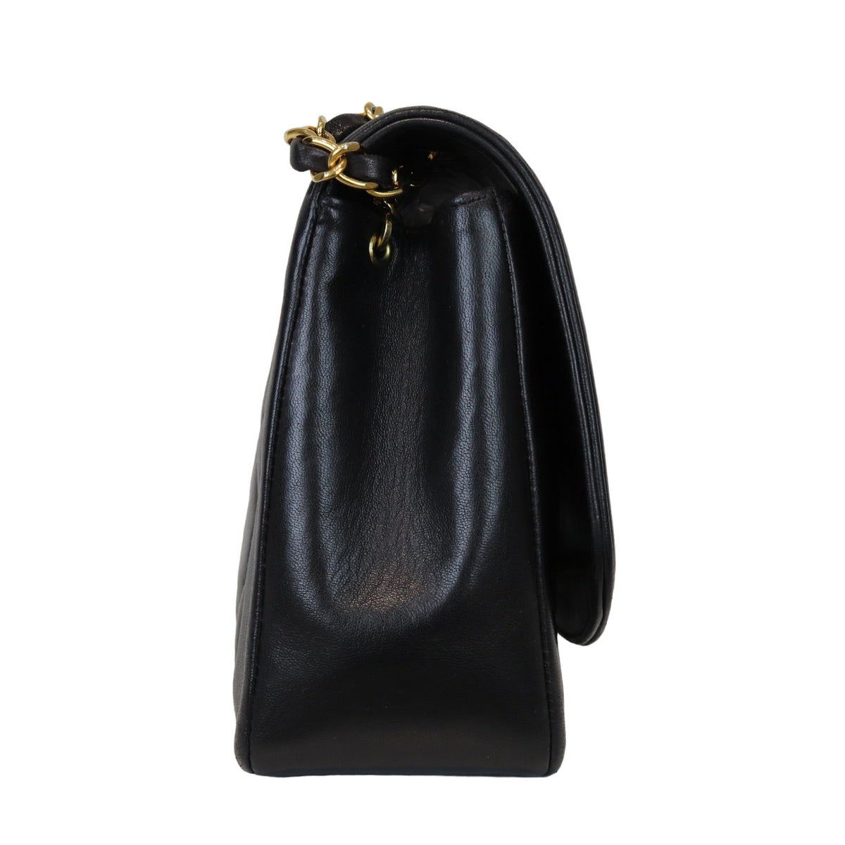 Medium Diana Lambskin Black GHW