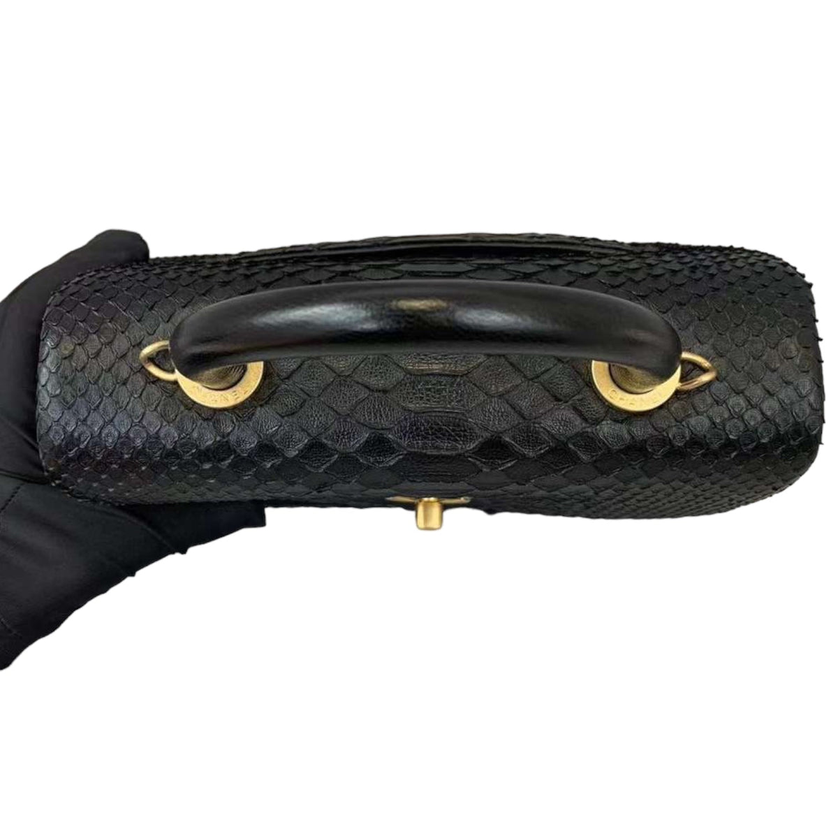 Python Coco Handle Small Flap Black GHW