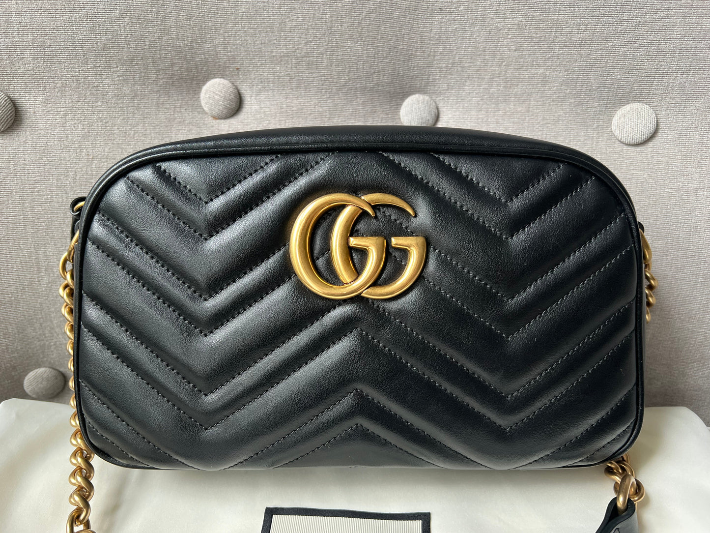 Gucci GG Black Marmont Small Shoulder Bag