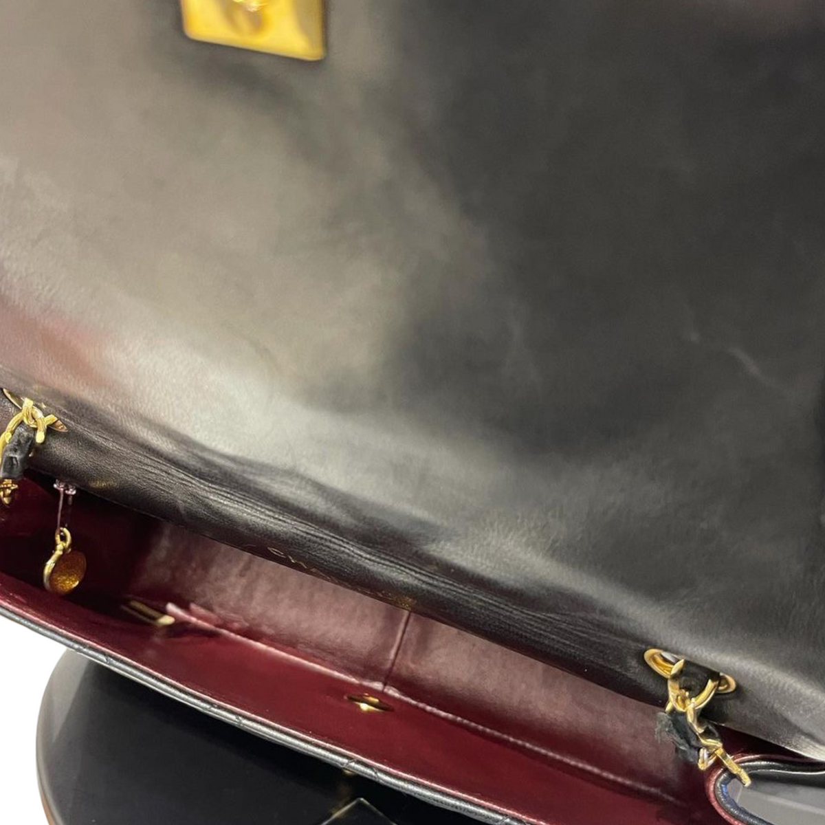 Medium Diana Lambskin Black GHW
