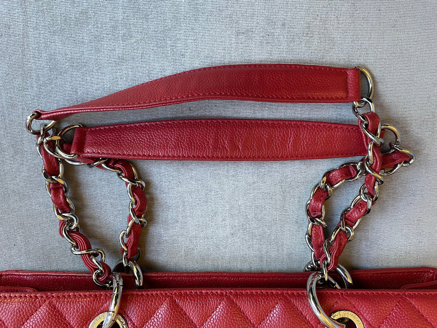 Chanel Red Caviar Grand Shopper Tote