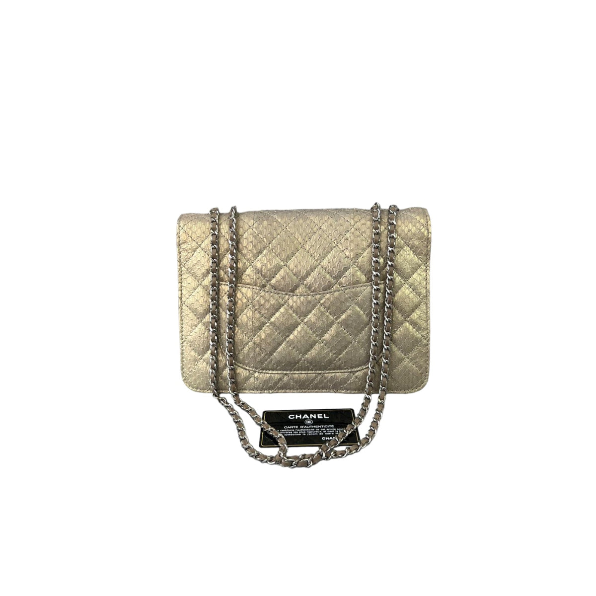 3 Accordion Flap Python Beige SHW