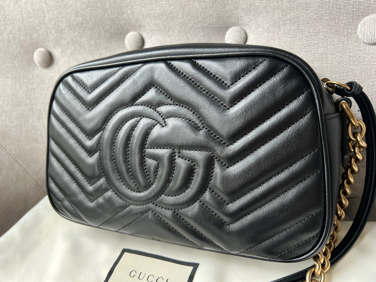 Gucci GG Black Marmont Small Shoulder Bag