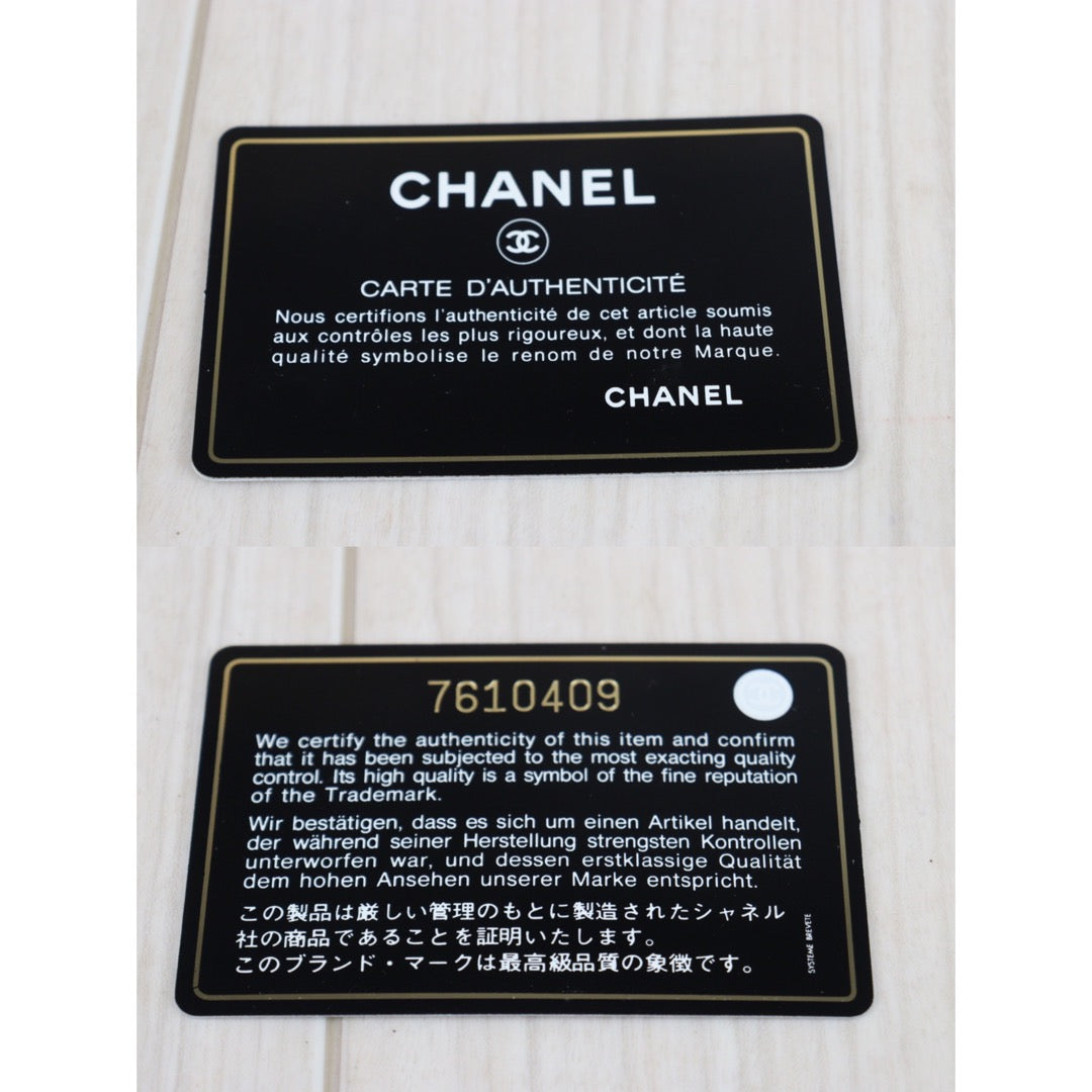 Rank A ｜Chanel Caviar Skin Black Wallet｜V23062615