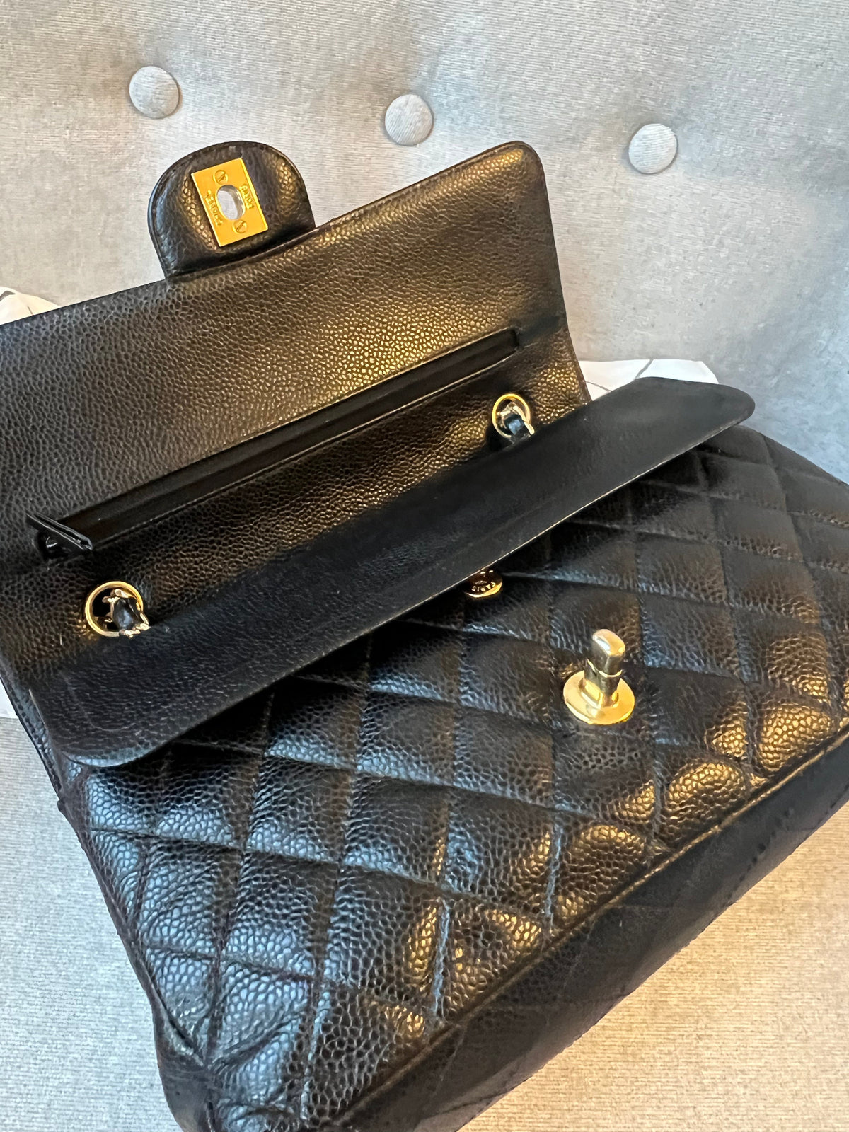 Chanel Medium Classic Flap in Black Caviar