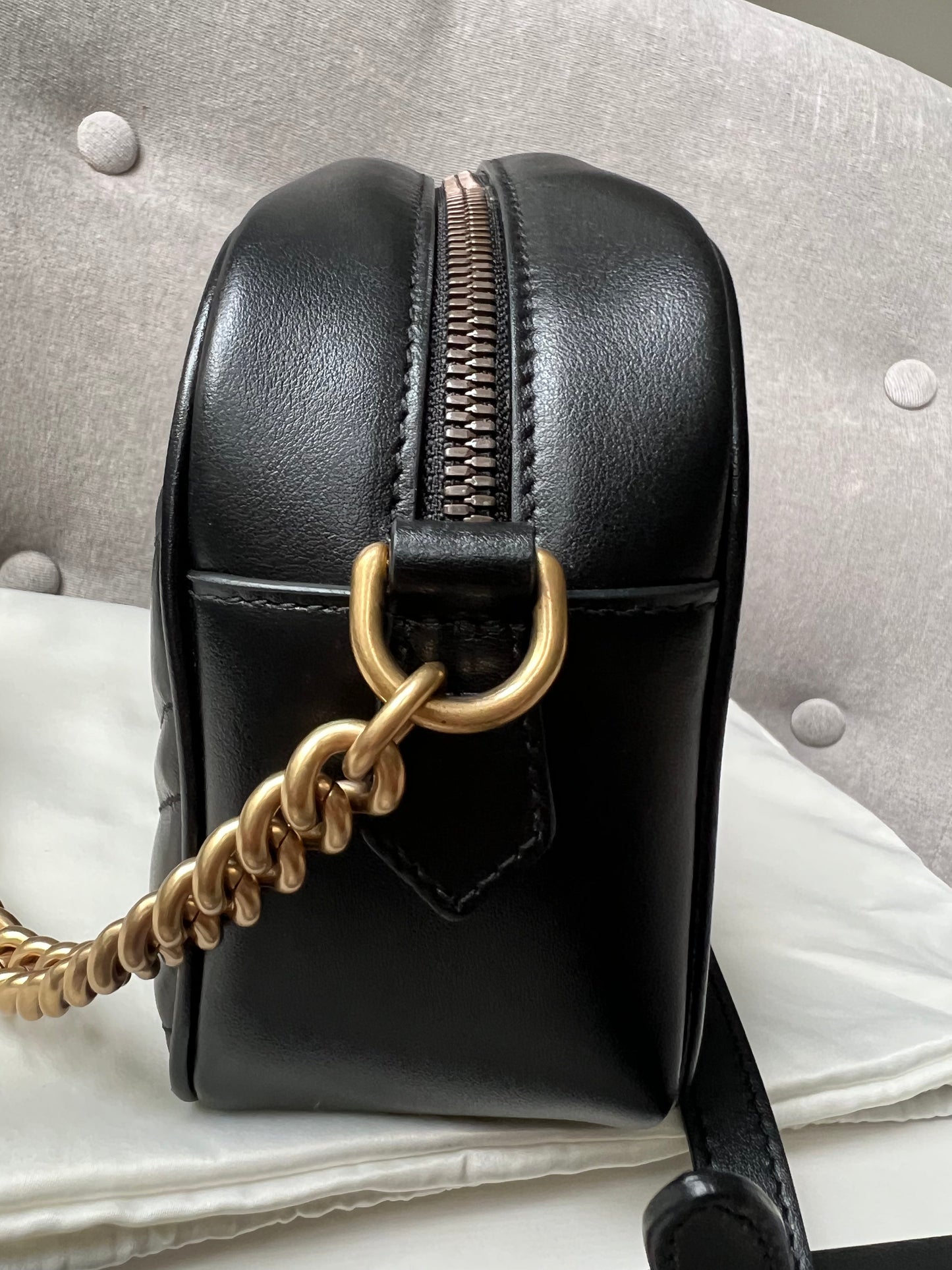 Gucci GG Black Marmont Small Shoulder Bag