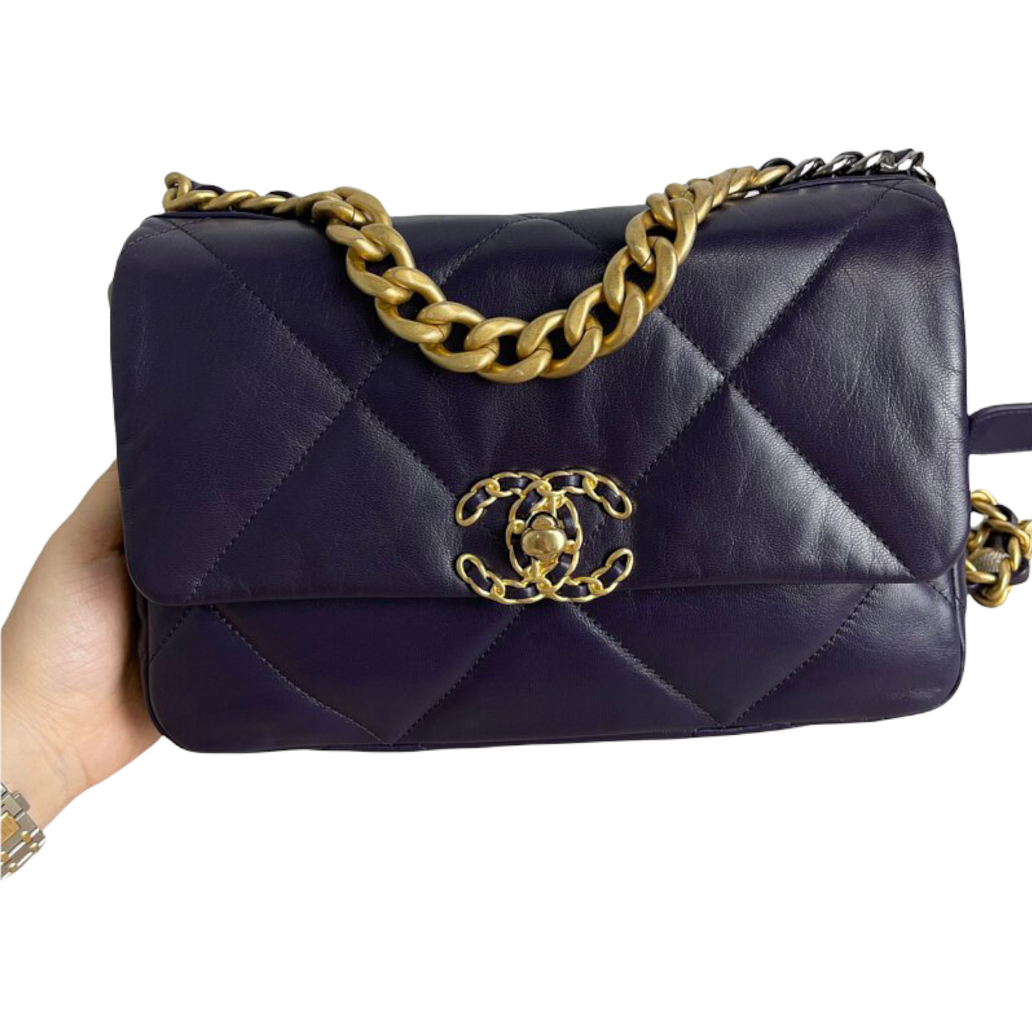 Chanel 19 Lambskin Indigo GHW