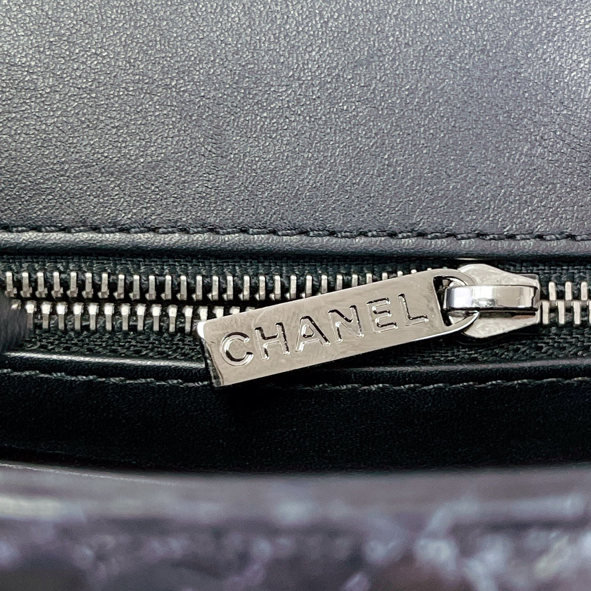 Classic Flap Medium Bag Python Black SHW