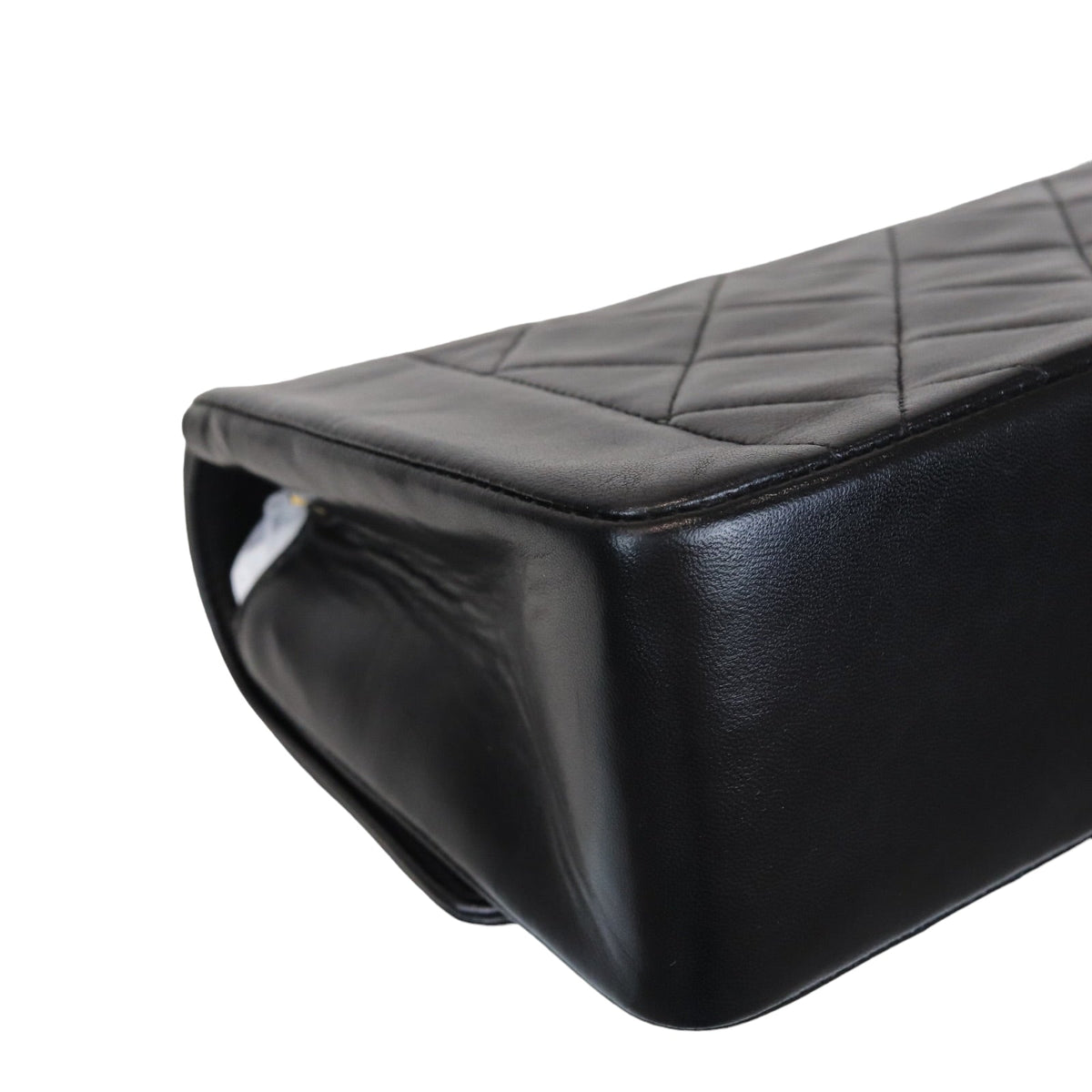 Small Classic Diana flap Black Lambskin GHW