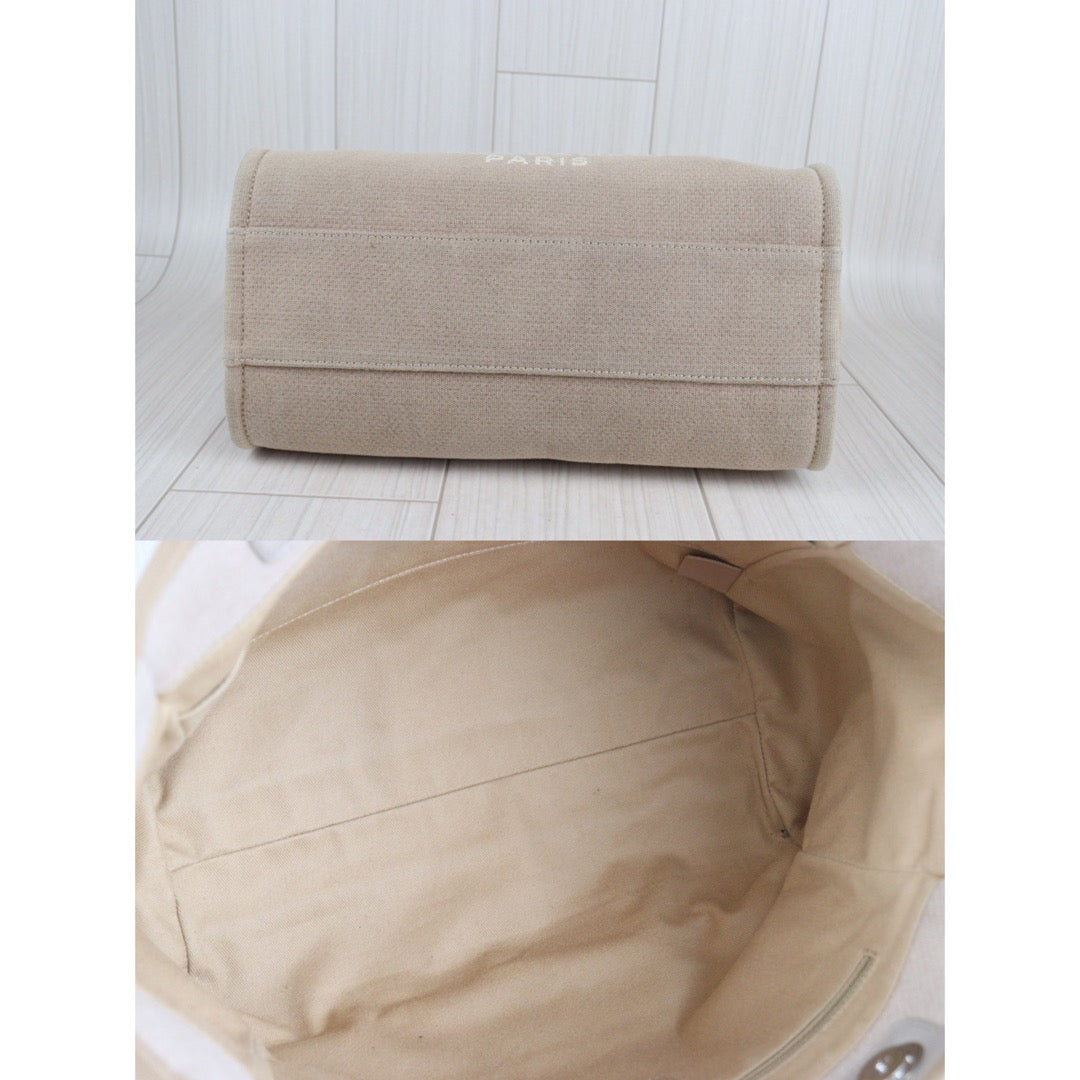 Rank A ｜ CHANEL Canvas Deauville 34 Tote ShoulderBag ｜V23062952
