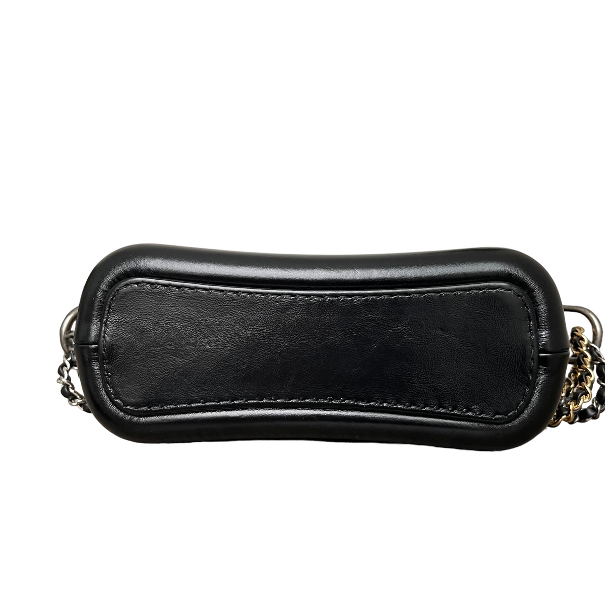 Calfskin Quilted Small Gabrielle Beige Black