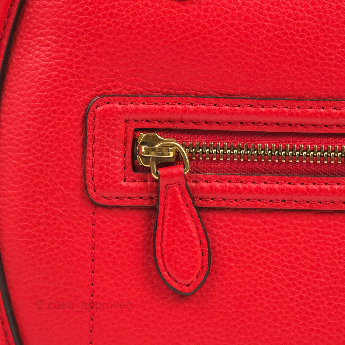 Celine Mini Luggage Bag Red Calfskin