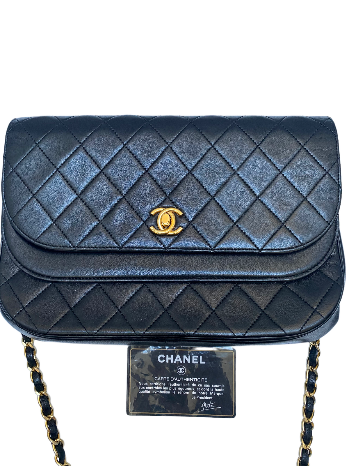 Chanel vintage black quilted flap Bag