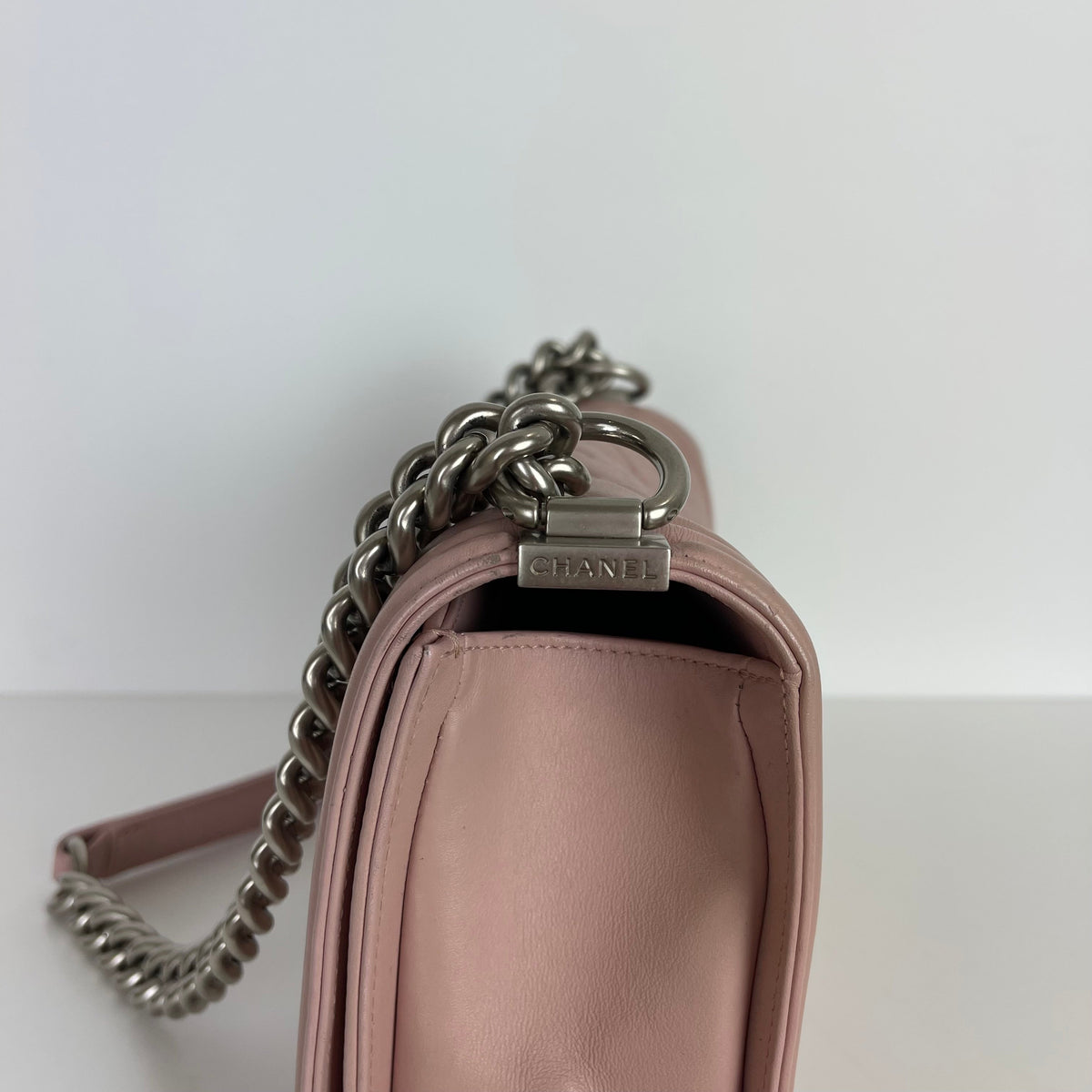 Le Boy Lambskin Old Medium Pink SHW