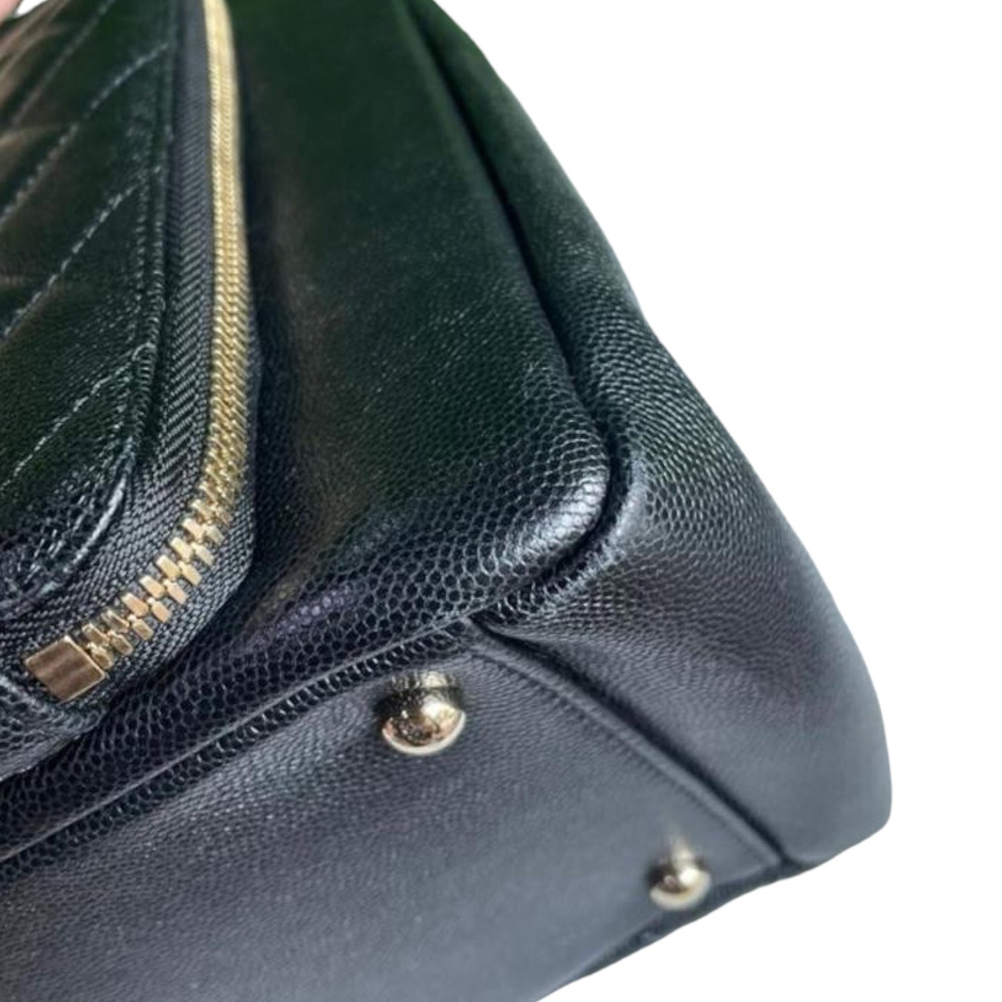 Business Affinity Shopping Tote Caviar Black GHW