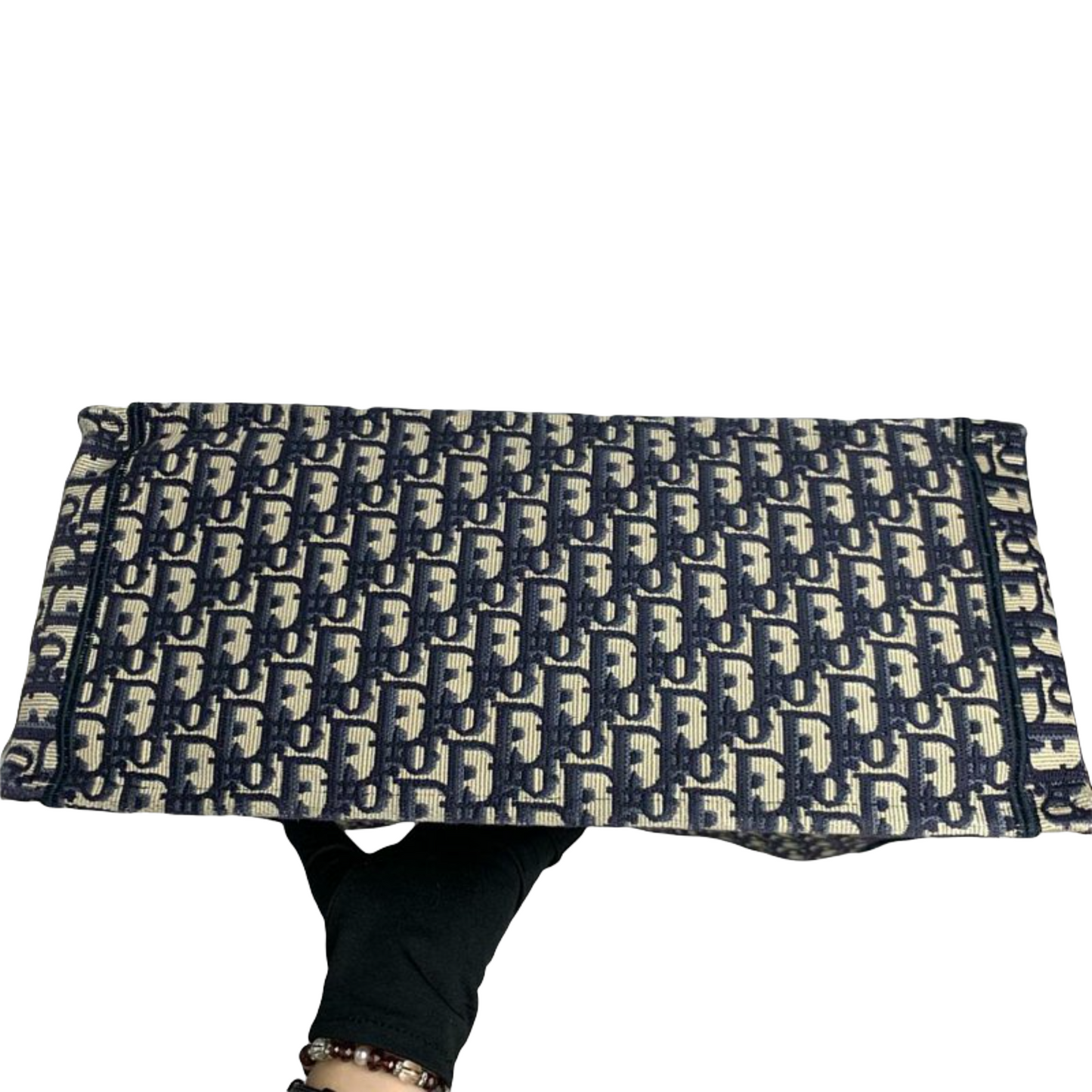 Oblique Book Tote Large Canvas Blue