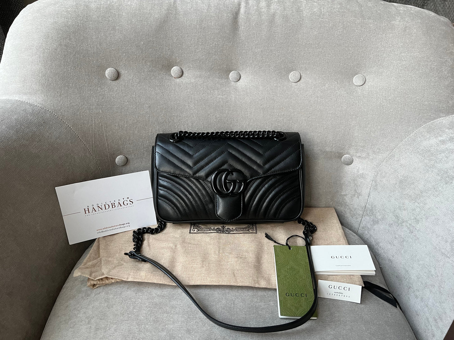 Gucci GG Black Marmont Small Shoulder Bag (RRP £1800)