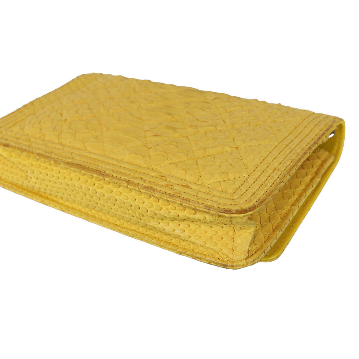 Python Leather Boy Wallet on Chain WOC Yellow SHW