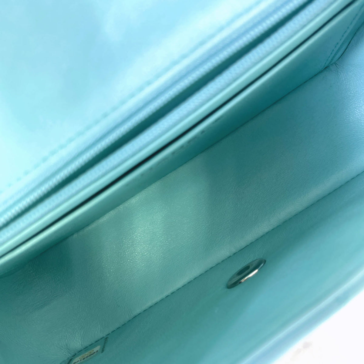 Mini Rectangal Flap Lambskin Blue SHW