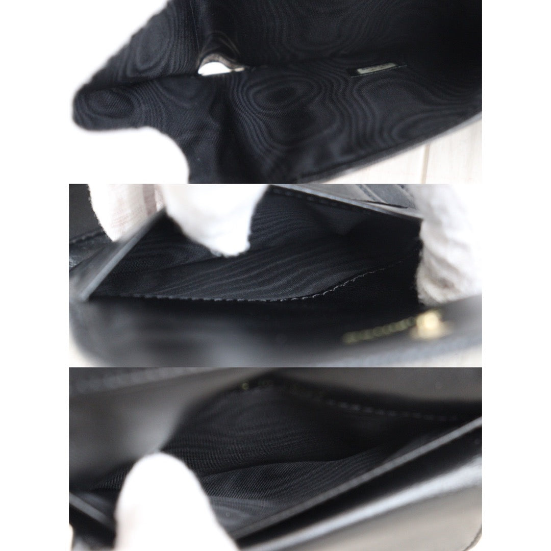 Rank A ｜Chanel Caviar Skin Black Wallet｜V23062615