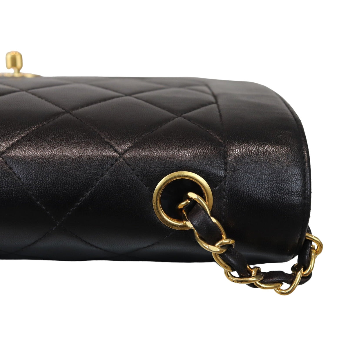 Medium Diana Lambskin Black GHW