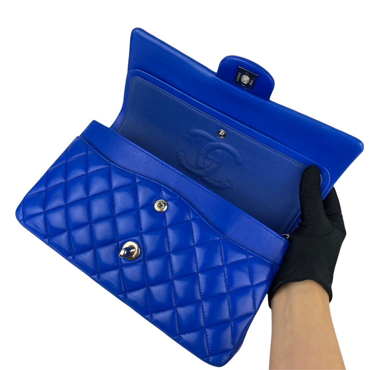 Classic Flap Medium Lambskin Blue SHW
