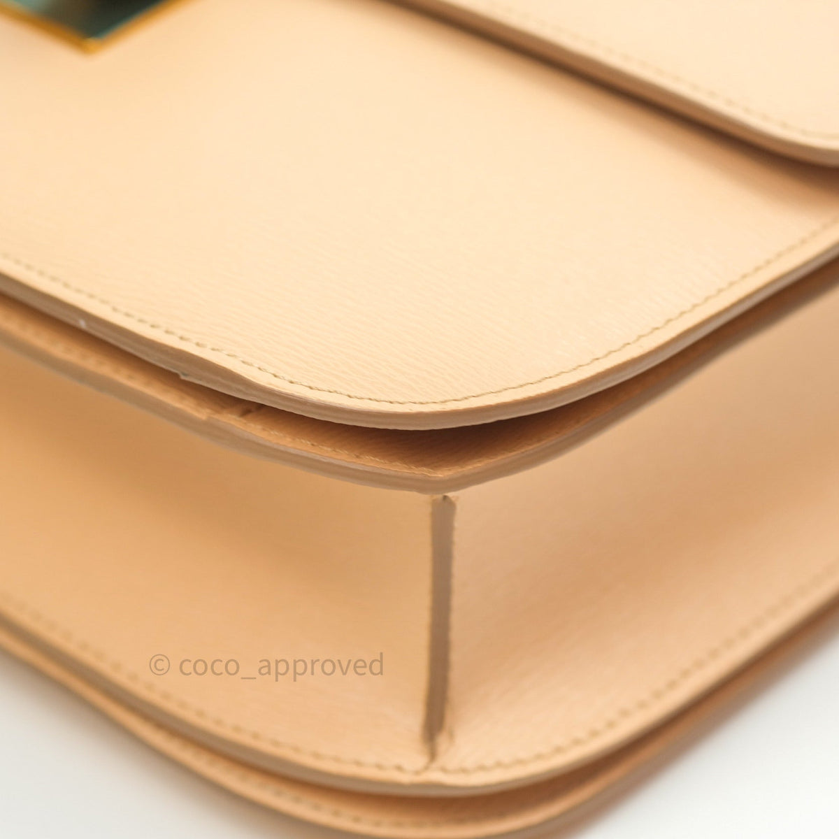 Celine Box Beige Liege Leather Medium Classic Box Gold Hardware